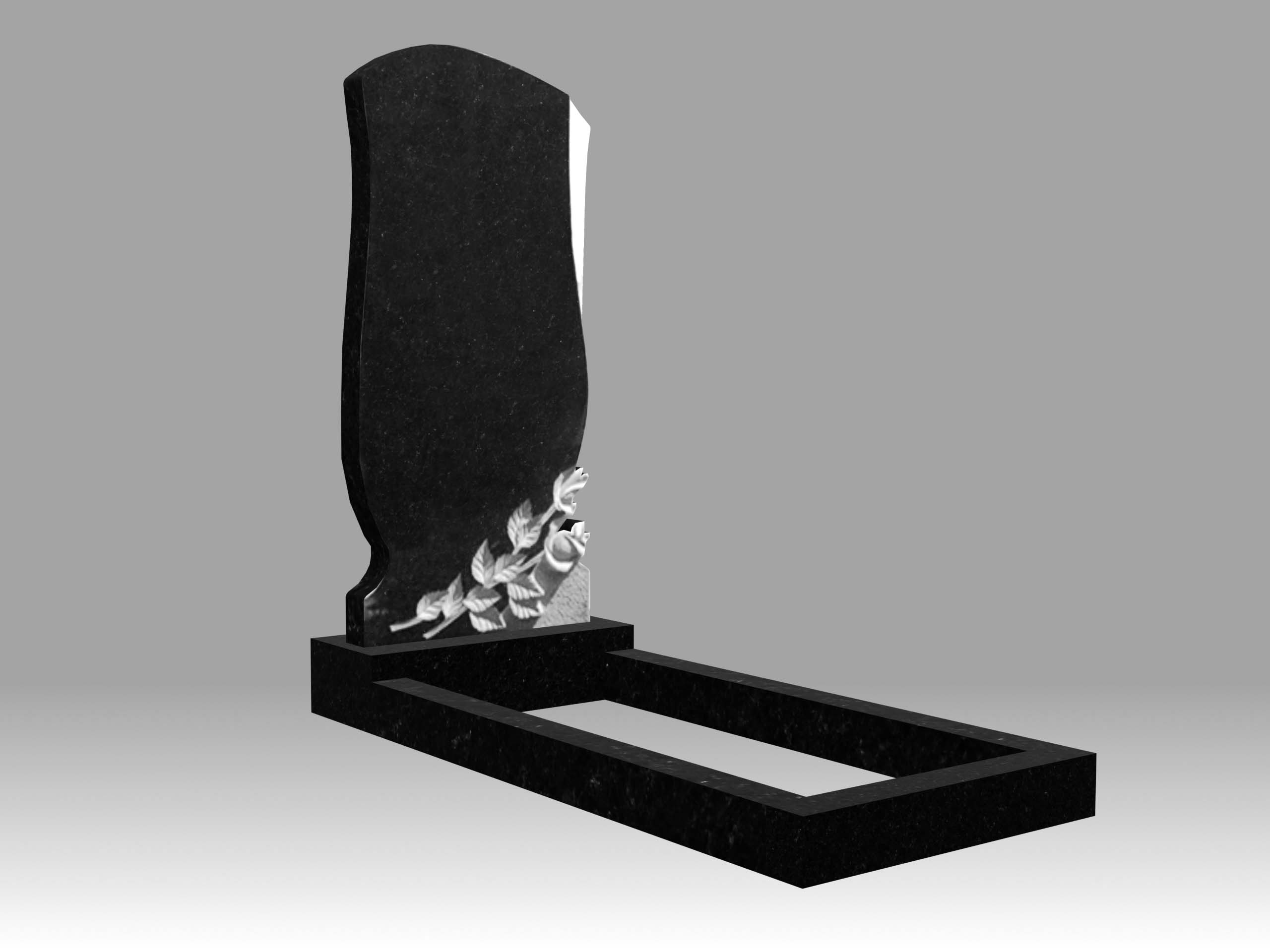 Памятник 16К с цветами с цветником 120х60