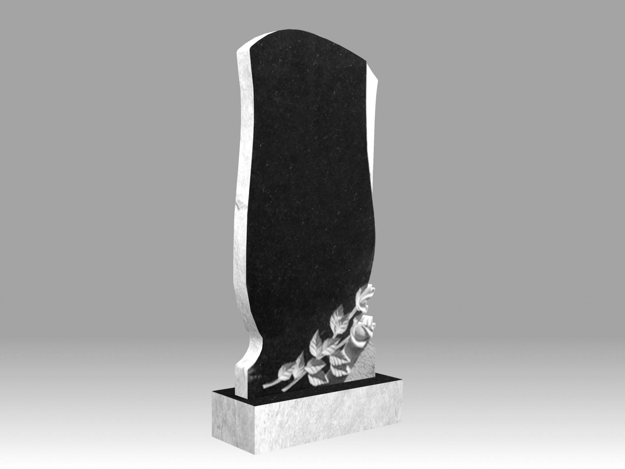 Памятник 16О с цветами 90х45
