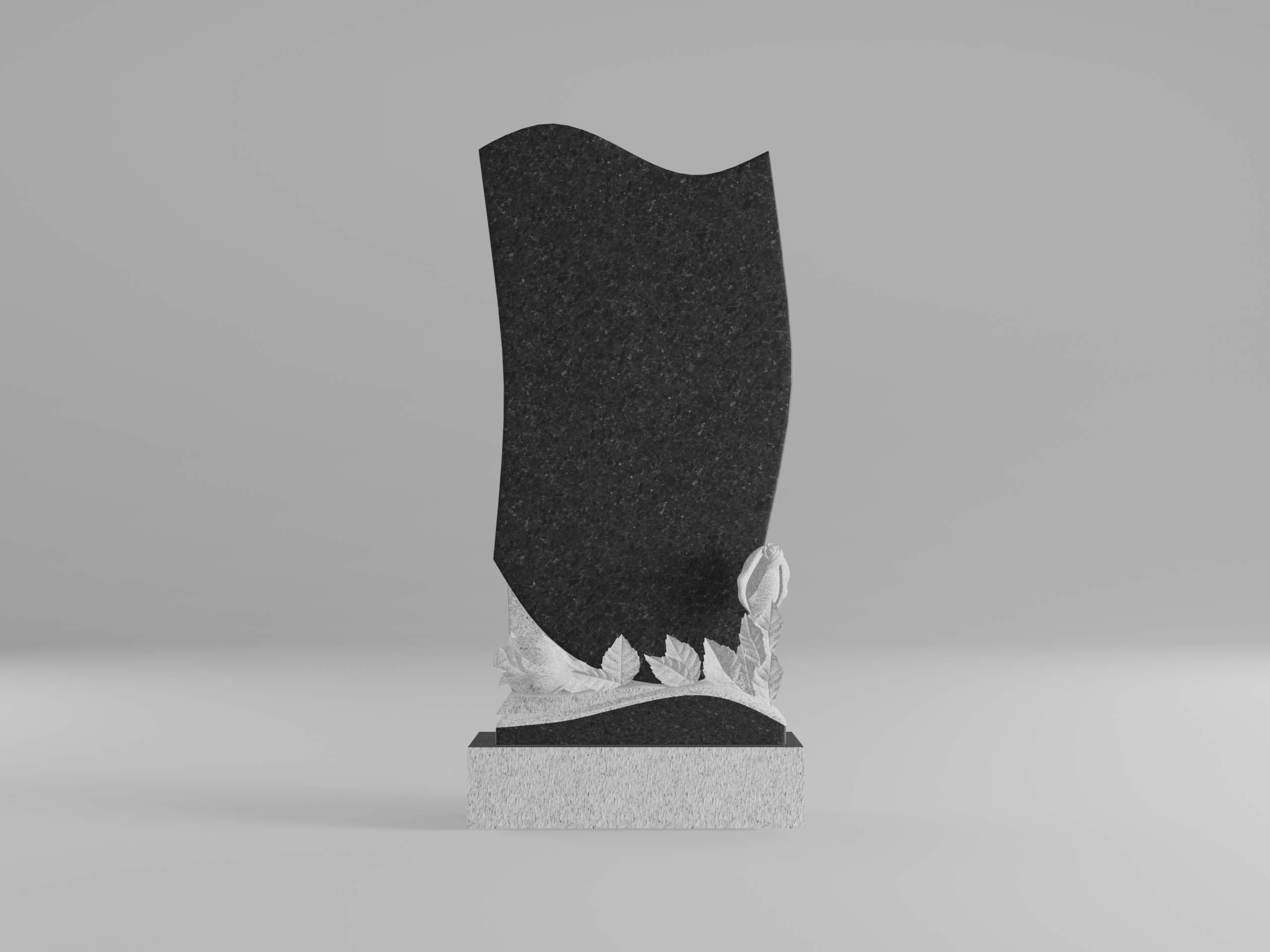 Памятник 15О с цветами 90х45